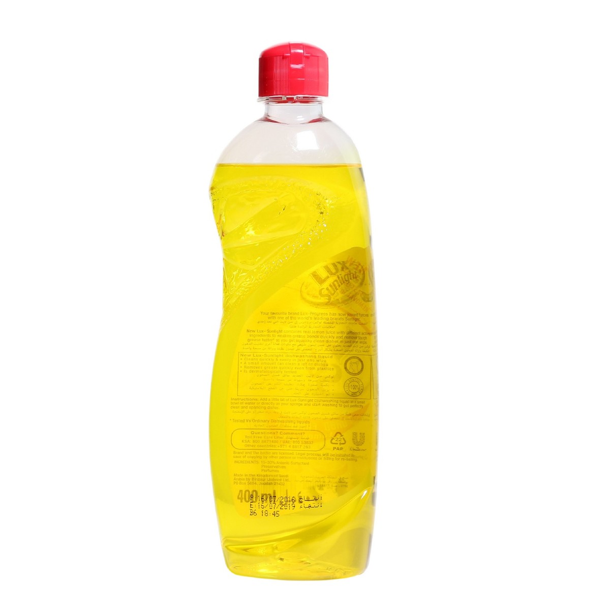 Lux Dishwashing Liquid Lemon 400ml 